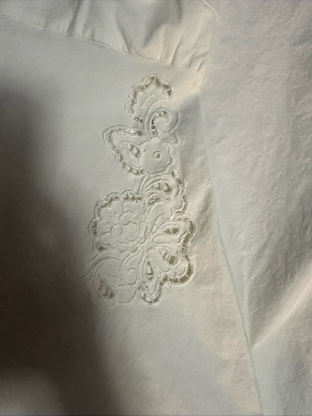 ZARA White Embroidered Strapless Wide Leg Jumpsuit Size M - Picture 7 of 16